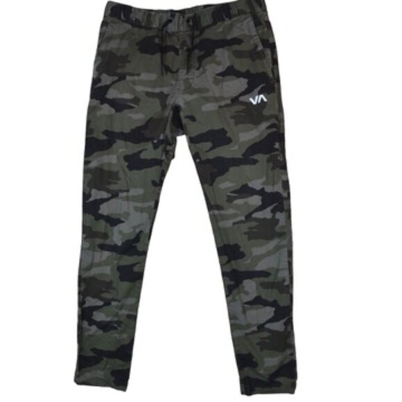 RVCA Camo Jogger Pants Streetwear Skater Surfer Skatecore Athleisure Casual M - Picture 1 of 10